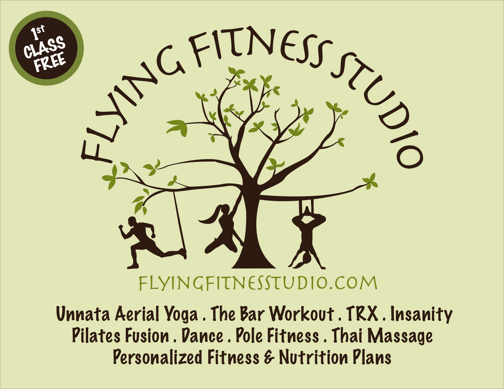 Flying Fitness Studio Flyer (front)